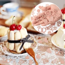100 piezas Decoraciones de boda Propuesta de compromiso Forma de diamante de anillo de boda Esparces de papel de colores Digo Inglés Regalo de boda Decoración de escritorio Decoración del ambiente de la fiesta