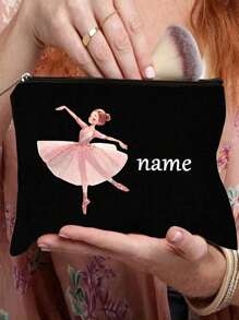 Ballet Girl Pattern,Gift Bag Zipper Bag For Travel,Travel Cosmetic Bag Toiletry Bag,To Best Teacher Ever Print Makeup Bag,Lightweight Storage Bag, Coin Purse, Zipper Clutch Pouch,Teacher Gifts,Pouch Bags Cosmetics Bag Makeup Storage Bag Beauty Bag,Boho Vibes