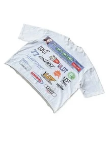 Y2K Style Directional Printing (220g Pure Cotton T-Shirt) Cotton T-Shirt - Soft, Breathable, 100% Pure Cotton Fabric - Comfortable And Energetic Summer Street Style Short Sleeved T-Shirt, Cool Design Retro Summer Men's Daily Wear T-Shirt - 白色 - 查看 5