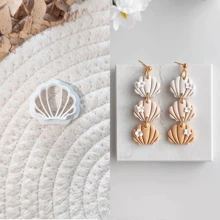 New Rabbit Shell Shaped Soft Clay Earring Mold Set, Complete Soft Clay Mold