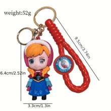 1pc  Frozen Keychain Aishana Anime Christopher Olaf Keychain Collection Car Keychain - Multicolor - View 3