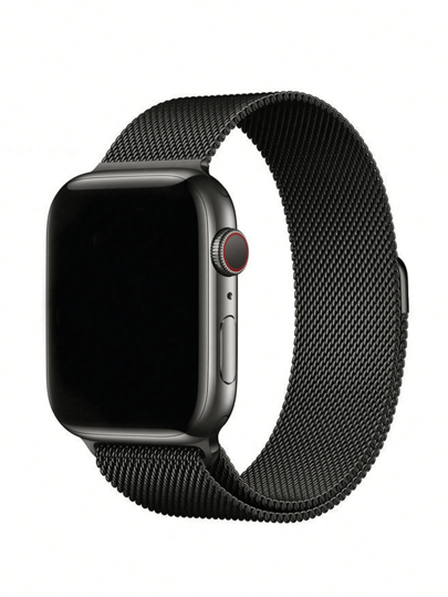1pc Unisex Stainless Steel Milano Woven Magnetic Strap Compatible With 45/49/38/40/41/42/44 MM Apple Watch Series 1/2/3/4/5/6/7/8/SE