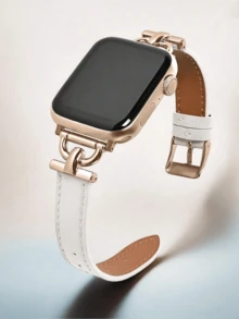 Leather Watchband Compatible With 38/40/41/42/44/45/46/49mm Watch Series, Compatible With Watch Series Ultra/SE/10/9/8/7/6/5/4/3/2/1 - Black - View 11