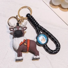 1pc  Frozen Keychain Aishana Anime Christopher Olaf Keychain Collection Car Keychain - Multicolor - View 7