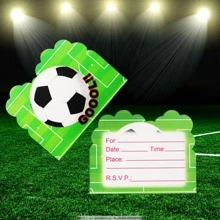 10/20pcs Football Themed Invitation Cards With Soccer Pattern, Suitable For Birthday Party Invitations, Holiday Invitations, Football Wedding Invitations, Party Decorations