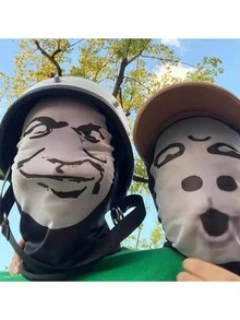 1pc Funny Mask Face Disguise, Party Atmosphere Prop, Graduation Ceremony Costume Accessory - Multicolor - View 5