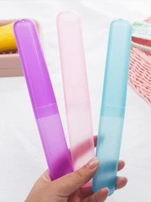 5pcs/1pc ToothbrushBox Travel Portable Set Candy ColoredFrosted Felt Toothbrush Head ProtectiveCover Dustproof Dental Tool Storage Colorful Portable Toothbrush Holder ForTravel And Home Use!