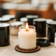 70/100 Stücke/Set Holzdochte, Kerzenherstellung Dochte 5,1 x 0,5 Zoll natürliches Kirschholz Holzkerzenwicke Kerzenkerne mit Eisenständer für DIY Kerzenmachen mit Basis, Kerzenwarnschilder, Basiskleber Aufkleber geeignet für Anfänger