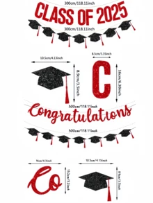 Neue Klasse von 2025 / Glückwunsch Abschlussfeier Dekorations-Banner mit Bachelor-Hut, Hochzeitssegen Banner Abschlussfeier Dekorations-Banner