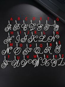 字母银项链，可爱A-Z艺术手写体字母水晶链项链，女士款 – 闪亮镶钻字母吊坠首饰，嘻哈风格，送给爱首饰女孩的完美礼物，字母项链，情人节礼物，狂欢节礼物