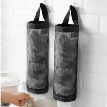 2025 Best Selling New Arrival 1pc Black/Grey Kitchen Trash Bag Holder Hanging Bag, Say Goodbye To Messy Kitchen, New Retractable Trash Bag Holder, Wall-Mounted Storage For Miscellaneous Items, Convenient Round Bag, Storage Pouch Behind The Door