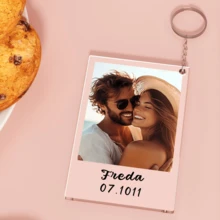1pc Custom Photo And Text Keychains, Custom Picture Keychains, Text Personalized Photo Keychains, Custom Photo Gifts, Personalized Acrylic Keychains, Personalized Picture Keychains, Text Holiday Discovery, Winter Fashion, Valentine's Day Gifts, Send Girlfriend/Boyfriend/Female/Male Personalized Gifts To Parents/Friends, Personalized/Customized Keychains - 3 Key Chains 8.5*5.5 - View 10