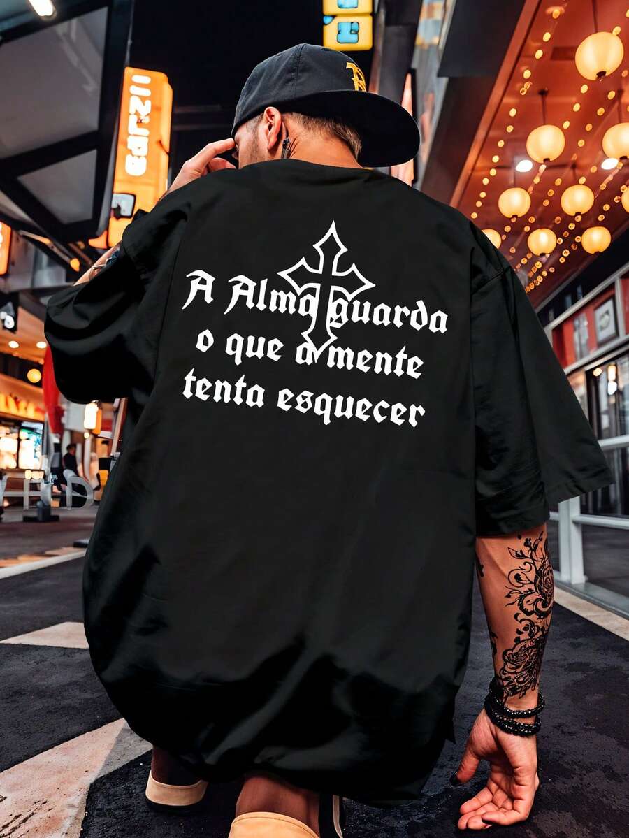 Racionais Brazilian Music T-Shirt Rap Trap Shirt Blouse Unisex Male Female 100% Cotton Top Premium Streetwear New Release Immediate Shipping Various Colors!! Plus Size - 黑色 - 查看 1