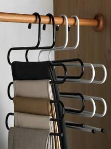Ideal Storage Solution For Winter Scarves & Thick Leggings - S-Shaped Pants Rack, Upgraded Anti-Slip Pants Hanger 1pc, Wrought Iron & Stainless Steel Pants Rack, Sturdy (This Product May Have Minor Scratches During Express Delivery, Which Does Not Affect Much. It Is Recommended Not To Purchase If You Are Concerned About It),Spring,Minimalist,Summer Tops