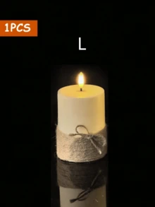 3pcs Set Flameless LED Battery Operated Candles With Remote Control And Timer, Ivory Color With Rope, Suitable For Home, Bedroom, Wedding, Proposal, Christmas, Halloween, Company Party