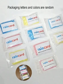 30Pcs Disposable Rain Poncho For Men And Women, Mini Portable Adult Rain Coat, Suitable For Outdoor Camping, Hiking, Cycling, Waterproof Rain Jacket, Travel Necessity (Random Letter And Color Packaging), Back To School Supplies