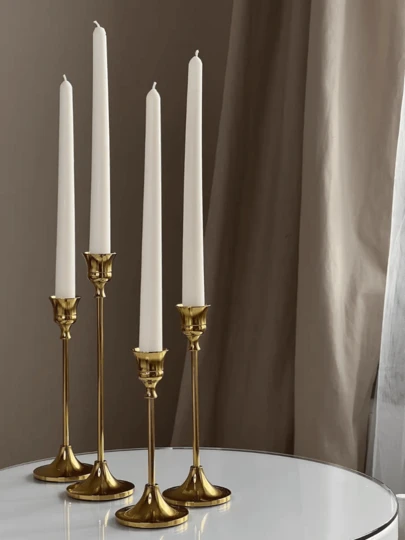 4pcs Long Candle Western Style Candlelight Dinner Banquet Party Romantic Wedding Decoration