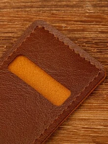 Personalized Custom New Leather Rectangular Button Pen Pouch, Single Steel Pen, Signature Pen, Protective Pen Pouch, Can Print Logo, Pencil, Ballpoint Pen Bag, Back To School. - Multicolor - View 3