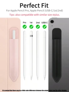Pen Holder Sticker Compatible With Apple Pencil Pro, Apple Pencil (USB-C), Apple Pencil 1st/2nd Generation, Elastic Pencil Pocket Pouch With Glue Cover, Stylus Case Compatible With Ipad