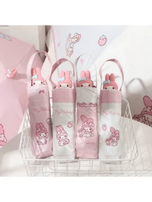 SANRIO 1个Melody立体娃娃头造型五折伞，可爱又实用，完美融合了夏季遮阳防晒功能，轻松抵御烈日，带来清凉舒适的旅行体验，充满乐趣，适合所有年龄段的粉丝，时尚又实用，让你在炎炎夏日绽放甜蜜光彩！男孩情人节爱心女士情人节夏季降温、海滩、旅行、春夏精选、伴娘礼物、房间、卧室装饰、海滩、旅行、男士、女士、度假、可爱小物、母亲节礼物、卧室装饰、花园、厨房装饰、夏季、海滩、旅行必备、房间装饰、软萌、毕业季 - 彩色 - 查看 3