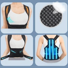 2025 Newest 1pc Back Brace Posture Corrector For Men Back Straightener Scoliosis And Hunchback Correction Fully Adjustable Shoulder Support Spine Corrector Support Adjustable Posture Trainer Exercise Waist Belt Suitable For Workout Home Sports And Walk