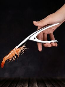 1 pieza Desvenador de camarones de acero inoxidable - Mango ergonómico, preparación eficiente de mariscos para facilitar el pelado y la limpieza, utensilio de cocina - Multicolor - Ver 2