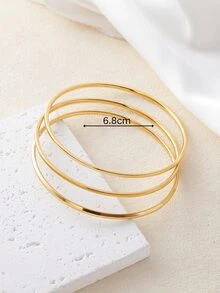 3 chiếc vòng tay mỏng 2,5mm, vòng tay viền xiên mạ vàng 18k mờ, phong cách thời trang tối giản, dành cho cả nam và nữ khi đi câu lạc bộ/tiệc tùng, 3 kích cỡ - Vàng - Xem 13