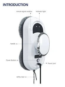 Window Cleaning Robot, Smart Glass Cleaning Robot, 2800Pa Strong Suction, Remote Control Window/Tile/Glass Door Cleaning Robot.