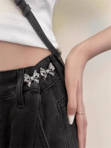 牛仔裤收腰神器裤子变大了可调节弹力纽扣和裙子收腰无需接缝、纽扣、腰夹、针 - 彩色 - 查看 4