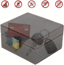 Faraday Box, With 2 Faraday Pouches,Faraday Cage, Box For Car Keys, Key Fob Protector, Signal Blocker For Keyless Fob, Signal Blocking Box For Car Keys Phones, Large - Negro - Ver 6