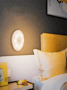 Luz nocturna inalámbrica LED, 8 bombillas de unicolor regulable, lámpara de lectura recargable USB, sensor de movimiento inteligente de 120°, desmontable magnético, luz de noche para dormitorio, apto para dormitorio, armario, mesita de noche, entrada, pasillo, balcón, iluminación de lectura (Luz cálida/Luz blanca)