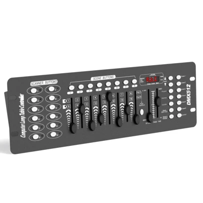 SEBRUANC Black DJ Console DMX Lighting Controller Midi Control Group 192 Channel DJ Equipment For Live Concert KTV DJ Club Wedding