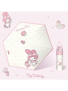 SANRIO 1个Melody立体娃娃头造型五折伞，可爱又实用，完美融合了夏季遮阳防晒功能，轻松抵御烈日，带来清凉舒适的旅行体验，充满乐趣，适合所有年龄段的粉丝，时尚又实用，让你在炎炎夏日绽放甜蜜光彩！男孩情人节爱心女士情人节夏季降温、海滩、旅行、春夏精选、伴娘礼物、房间、卧室装饰、海滩、旅行、男士、女士、度假、可爱小物、母亲节礼物、卧室装饰、花园、厨房装饰、夏季、海滩、旅行必备、房间装饰、软萌、毕业季 - 彩色 - 查看 19