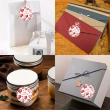 4,5cm 48 Peças Grandes Adesivos de Presente em Forma de Coração Vermelho, Adequados para Festa de Feriado, Embrulho de Presente, Presentes Diários para Casa