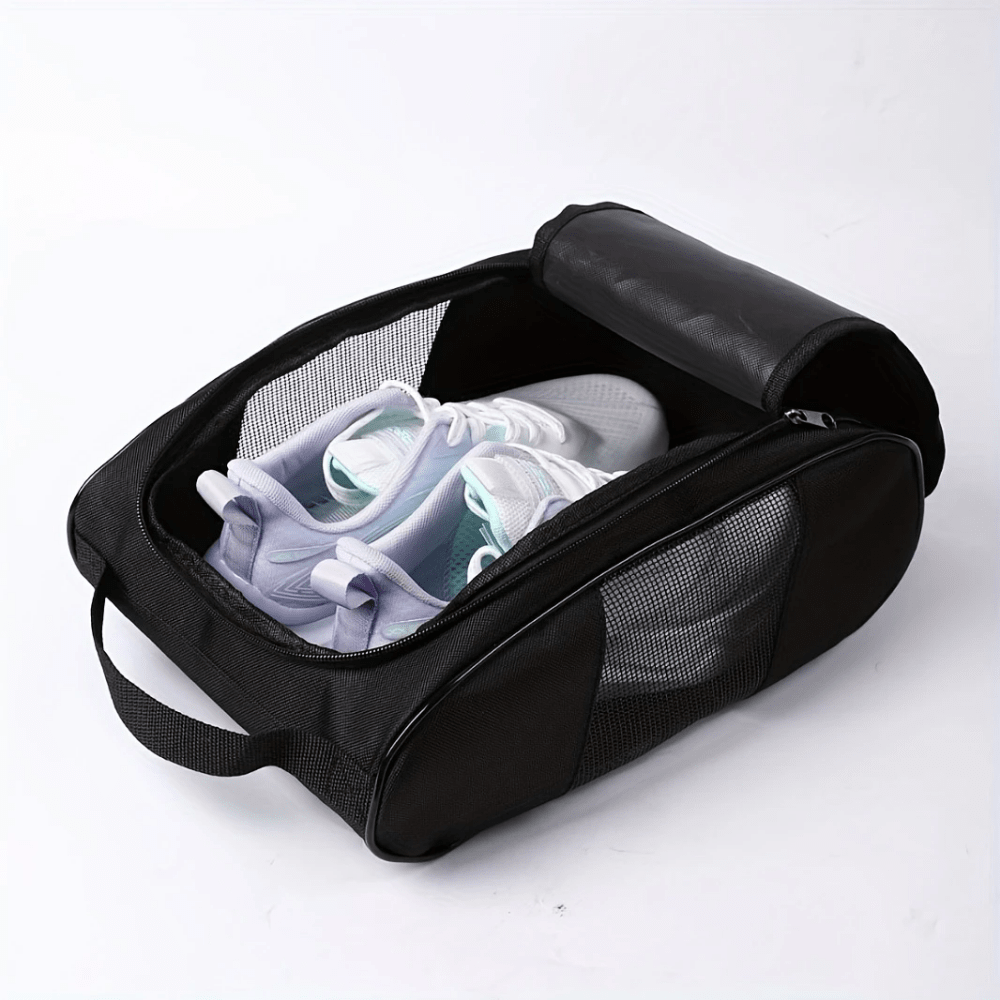 Accesorios de golf - Bolsa de almacenamiento para zapatos de golf, bolsa de mano portátil para zapatos, bolsa de almacenamiento para zapatos deportivos resistente con cremallera, adecuada para golf, fútbol, baloncesto, fútbol, deportes, natación, fitness, campamento, viaje