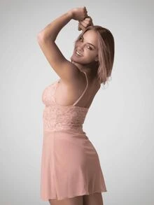 Kit 3 Women's Sensual Transparent Lingerie Without Cups - 紅色 - 查看 7