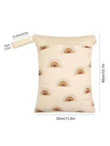 Waterproof Washable Wet/Dry Bag For Beach, Pool & Travel, Polyester Leak-Proof Design, Fashion Print, Large 30x40cm