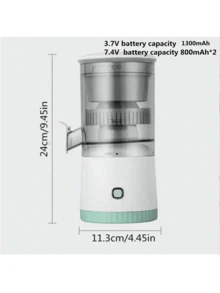 Akane 1 件便携式多功能榨汁机，自动榨汁和分离 - 新鲜橙汁杯，带 USB 充电，适用于厨房 - 彩色 - 查看 9