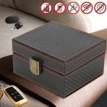 Faraday Box, With 2 Faraday Pouches,Faraday Cage, Box For Car Keys, Key Fob Protector, Signal Blocker For Keyless Fob, Signal Blocking Box For Car Keys Phones, Large - Negro - Ver 7