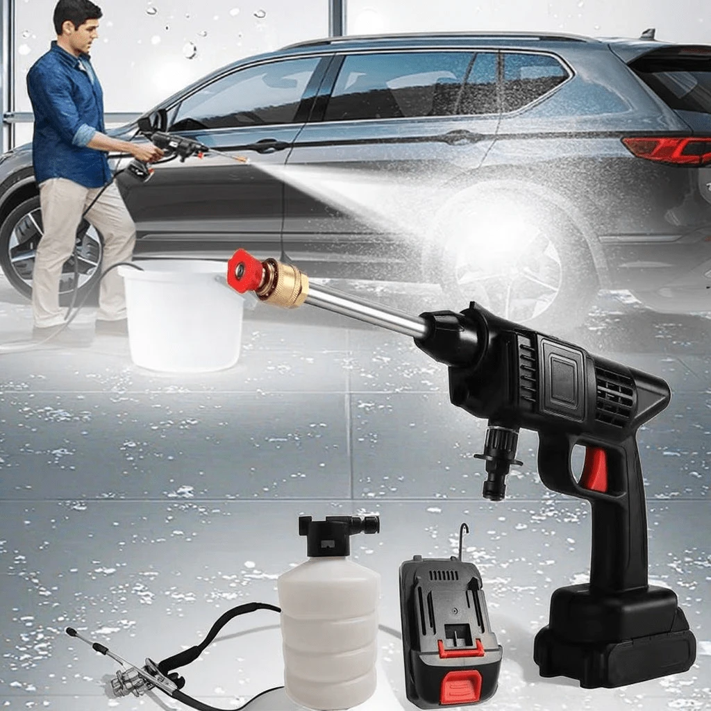 Portable Rechargeable High Pressure Washer For Cars And Gardens Premium ...