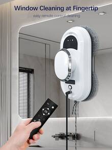 Window Cleaning Robot, Smart Glass Cleaning Robot, 2800Pa Strong Suction, Remote Control Window/Tile/Glass Door Cleaning Robot.