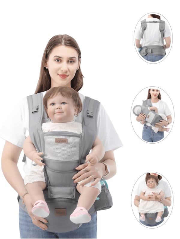 Baby Carrier Waist Stool, Lightweight 4-Season Baby Carrier, Multifunctional 2-In-1 Seat & Waist Stool For Carrying Baby Out
