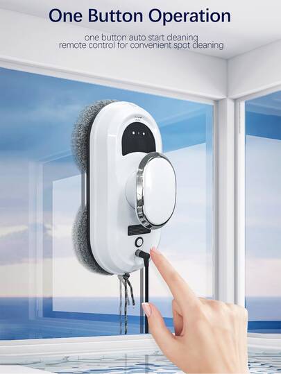 Window Cleaning Robot, Smart Glass Cleaning Robot, 2800Pa Strong Suction, Remote Control Window/Tile/Glass Door Cleaning Robot.