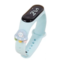 4/1pc UFO Bear, Pink Rabbit, Astronaut LED Digital Kids Watch, Space Series, LED High Definition Digital Children Wristwatch - Multicolor - View 8