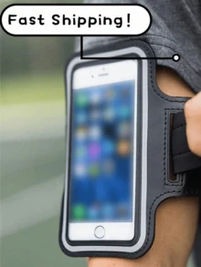 1pc Arm Phone Holder Bag For Running, Fitness, Suitable For IPhone 15/14/13/12/11 Pro Max/XS/XR/X/8/7/6 Plus/SE/Mini, Galaxy Ultra Edge/S24/S23/S22/S21/S20/Note 20/10, With Storage Pouch & Armband, Ideal For Outdoor Sports, Hiking, Cycling, Running, Black