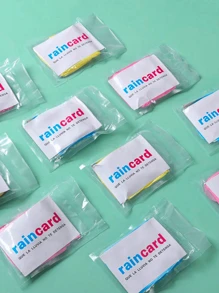 30Pcs Disposable Rain Poncho For Men And Women, Mini Portable Adult Rain Coat, Suitable For Outdoor Camping, Hiking, Cycling, Waterproof Rain Jacket, Travel Necessity (Random Letter And Color Packaging), Back To School Supplies