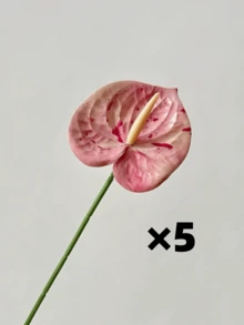 1件/3件/5件套装，高品质红棕榈（粉色斑点），柔软PVC材质，造型灵活易于收纳，适用于家居装饰、办公室装饰、派对装饰、桌面装饰、花瓶装饰、DIY插花等。 - 斑點粉色 - 查看 11
