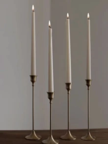 4支长蜡烛西式烛光晚宴宴会浪漫婚礼装饰