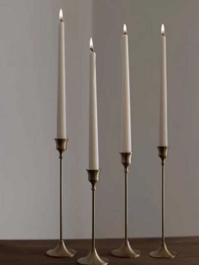 4pcs Long Candle Western Style Candlelight Dinner Banquet Party Romantic Wedding Decoration