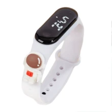 4/1pc UFO Bear, Pink Rabbit, Astronaut LED Digital Kids Watch, Space Series, LED High Definition Digital Children Wristwatch - Multicolor - View 6